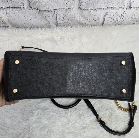 Coach Black And Gold Leather Women's Crossbosy Bag - Picture 6 of 16